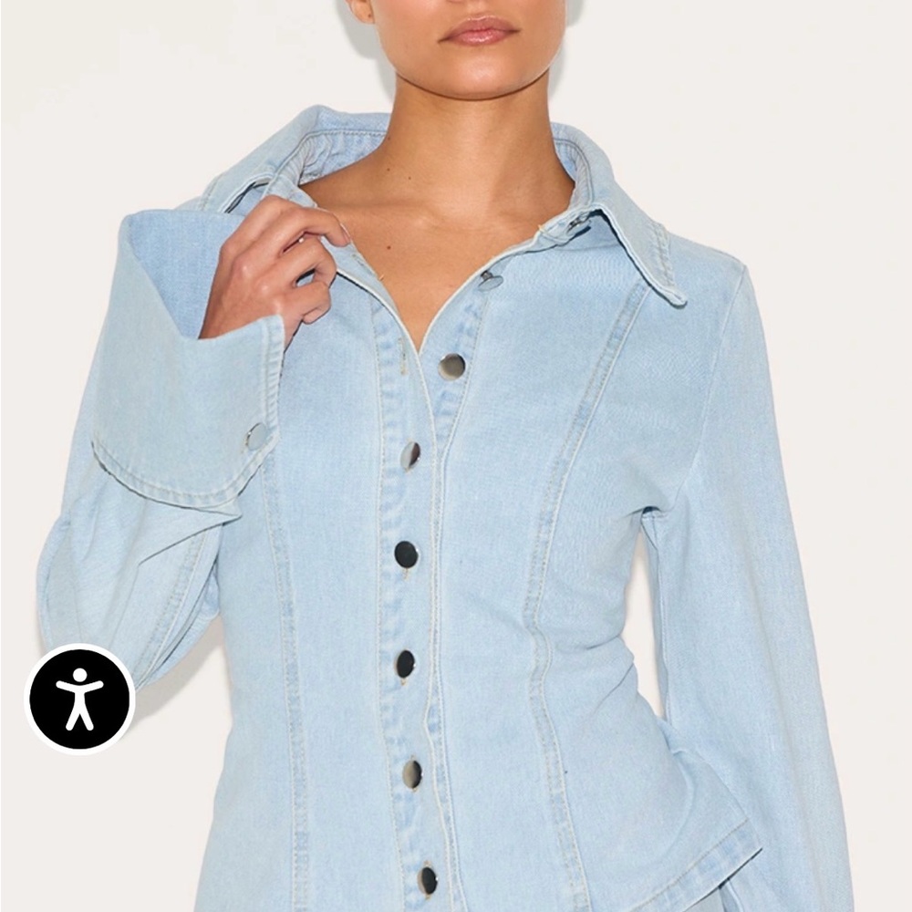 PrettyLittleThing Sky Blue Denim Jacket